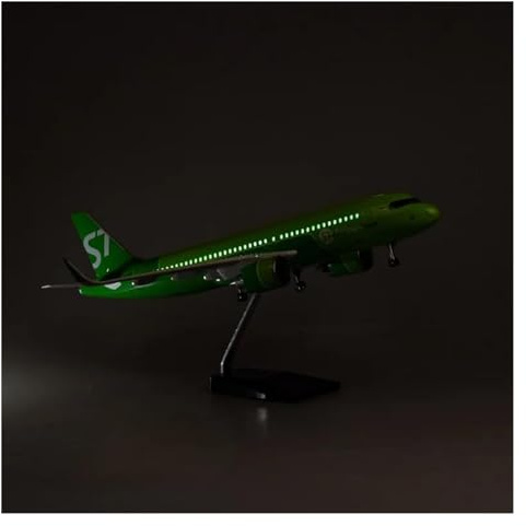 1/80 für A320 Licht Mit Rad Fahrwerk Druckguss Harz Flugzeug Modell Sammlung Display Miniatur-Hobby-Spielset(with Lights)