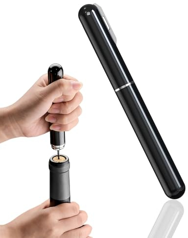 Sacacorchos a presión, 1 pieza de presión Ti re-tapón, sacacorchos bomba de aire, tirón de boquilla de aire 7s Cork Pops Out, ideal para familias, restaurantes y fiestas.