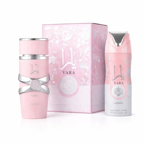 Perfume Arabe Yara Rosa 100 ml + Desodorante Yara Rosa 200ml – Eau de Parfum Arabe mujer + Deo (ORIGINAL)