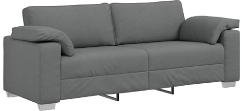 Mhdvray 3-Sitzer Stoffsofa Dunkelgrau 219 x 80 x 82 cm Modernes küchensofa mit atmungsaktivem Design Robust & langlebig für Wohnzimmer Jugendzimmer kleine Räume