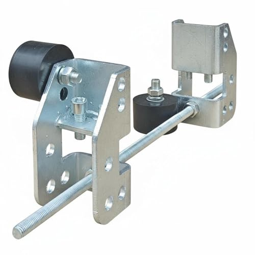Gitohoni Crane Rail Buffer Rail Stop Block Clamping Trolley Stopper Shock-Absorbing Pad Rubber Impact Cast Aluminum Material Suitable for Factory Settings, I-Beam Track Limit Stop Steel Plate