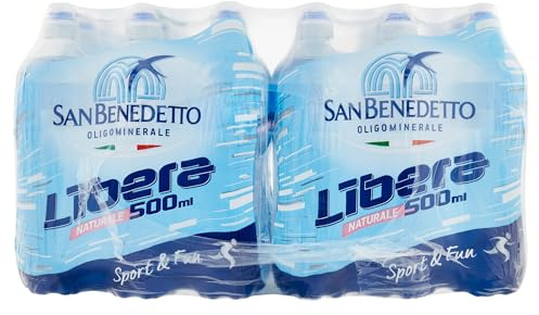 Acqua Minerale San Benedetto Libera Sport&Fun, Acqua Oligominerale Naturale, Benedicta, Formato 24x0,5L