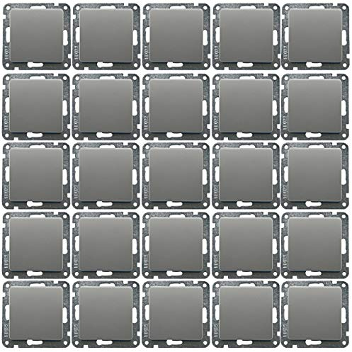 ChiliTec Wechselschalter Delphi Silber 230V Lichtschalter Ohne Rahmen | 20 Stück, Komfort Klemmanschluss