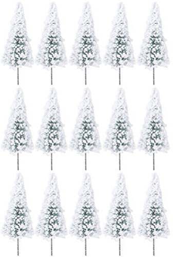 BESPORTBLE 15pcs Trees Model Cedar Tree Landscape Scenery Diy Train Railroad Architecture Table High
