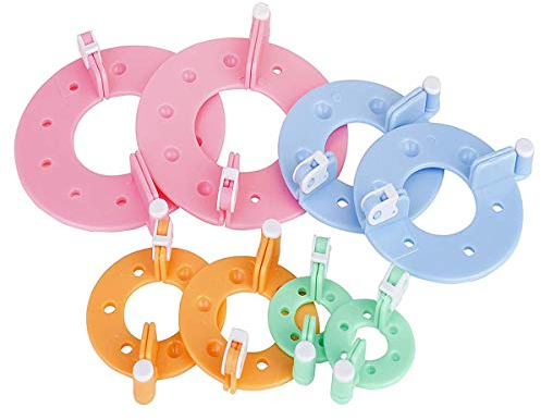 Bommelmacher,8 PCS Pompom Maker Kit Pom Poms Maker Set Ponponmaker Fluff Kugel Bommel Maker Pompon Macher für Kunsthandwerk