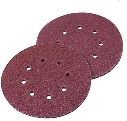 10 pièces 180mm 7 pouces papiers abrasifs ronds 8 trous 40-2000 grain crochet et boucle disque de ponçage outils abrasifs Durable pour polonais OD180mm Color40