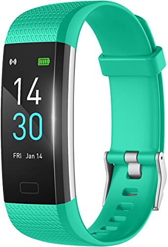 Loluka Fitness Tracker Watch, IP68 Waterproof Activity Tracker GPS Sports Exercise Watch, Colorful Sport Watches with 16 Sport Modes Sleep Tracking Step Counter for Men Women, Green, Modern