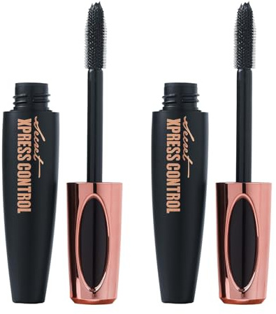 Two Pack: Silk Fiber Mascara 4D, Lengthening and Thickening, Secret Xpress Control - Long Lasting & Smudge-Proof, All Day Exquisitely Full, Long, Thick, Lashes