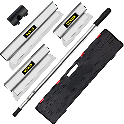 VEVOR Lame d'Écumage 25/40/60 cm Kit Spatule Cloisons Sèches, Couteau Mastic Poignée Ergonomique, Outil Plâtrage Enduire Lisser Plâtre Gypse