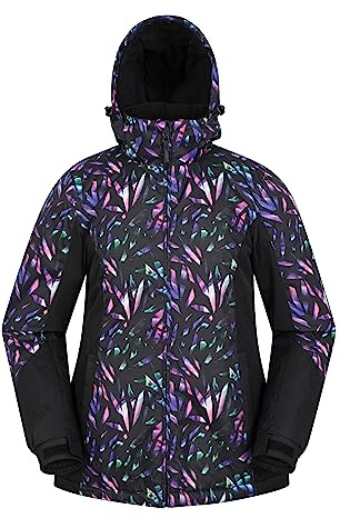 Mountain Warehouse Dawn Skijacke für Damen - Schneedicht, warme Snowboardjacke, Fleecefutter, Bündchen, Saum und Kapuze zum Verstellen - Ideale Winterjacke Türkis Damengröße EU 36