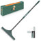 ORIENTOOLS Artificial grass brush, Turf Rake artificial Lawn Brush, Grass rake with Foldable Steel Handle, Plastic Head with PA Brush, 130 cm Carpet Rake Pet Hair Remove (Black Handle) (CPS-004-BLA)