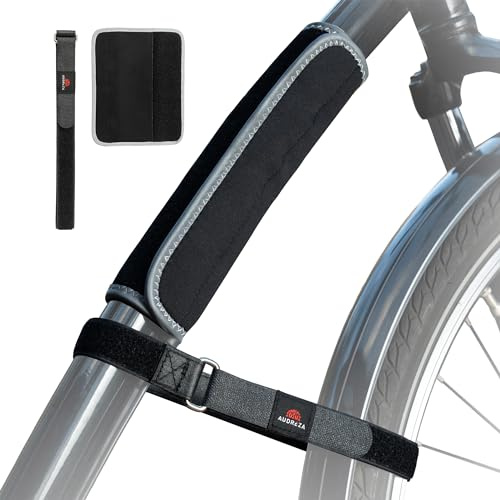 Fahrradrahmenschutz und Fahrradträgergurt Set aus Neopren Schutzhülle und Fahrrad Stabilisator Gurt Rahmen Schutz Spanngurt Fahrrad Zubehör 2 teiliges Set