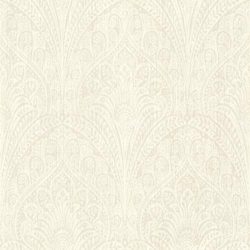 Rasch Vliestapete Weiß Silber Metallic Ornament Floral Paisley 746310