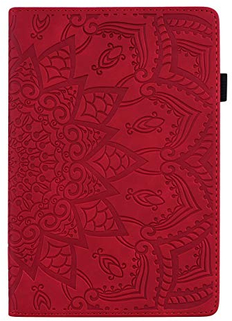 Vkooer Custodia per Samsung Galaxy Tab S9 Ultra/S8 Ultra 14.6 Pollici Cover Custodia Protettiva Pelle PU Flip Portafoglio Case con Funzione Supporto e Tasca per Samsung S9 Ultra 2023, Rosso