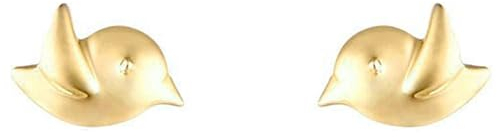 Epinki Au750 Gelbgold Ohrstecker, Vogel Ohrringe Weihnachten, 18K Gold Ohrringe Jugendstil Echt Gold Schmuck