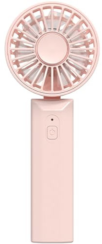 LIEWET Mini Handheld Fan, Neck Fan, Portable Fan Rechargeable, 2500mAh Rechargeable USB Fan, 180° Adjustable,3 Speed Personal Small Desk Fan, Strong Airflow, Super Quiet Pink