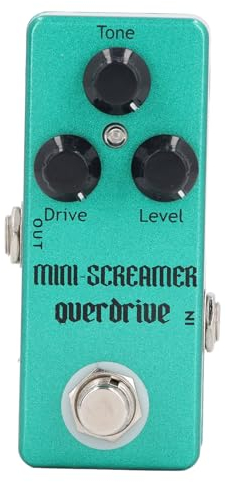 Overdrive-Effektpedal, 1/4-Zoll-Mono-Klinkenstecker, E-Gitarrenpedal, Aluminiumlegierung, 3 Bedienknöpfe, Gitarrenzubehör