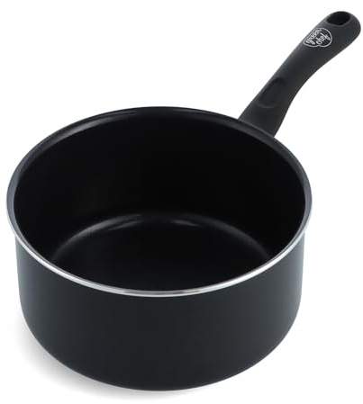 GreenChef Diamond Cocotte Saine en Céramique Non-Adhérente 20 cm/ 3,1 Litre, Sans PFAS, Convient à l'induction, Va au four jusqu'à 160˚C, Lavable au lave-vaisselle, Noir