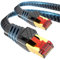lalasis LAN Kabel, Cat 8 1M 40Gbps Netzwerkkabel Ethernet Kabel 2000MHz Hochgeschwindigkeits S/FTP RJ45 POE LAN Gigabit Nylon Netzwerkkabel für Router Modem Computer Switch PS5 PS4 Smart TV Laptop