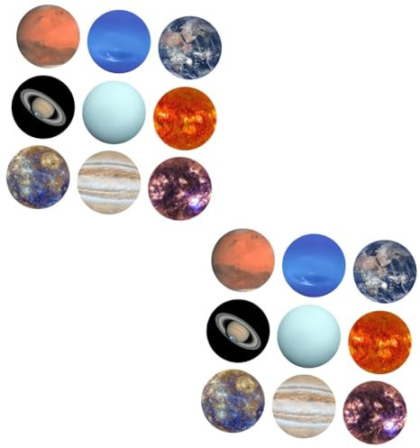 Toyvian 18pcs Educational Planet Sticker Cake Topper Solar System Stickers for Boys and Girls Birthday Cake Decorations Topper