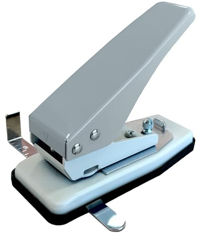 4 x 15 mm hålslag DP-08 pappersstans med justerbar sidoguide, kompatibel för stansning av kartong, flex PVC och styv PVC.