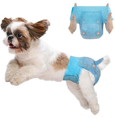 Dono Dog Diapers Female-60PCS, Disposable Pull Up Stretchy Waist Wraps for Female Puppy Dogs in Heat Period Diapers, Super Absorbent 360° Leak-Proof Doggie Training Incontinence
