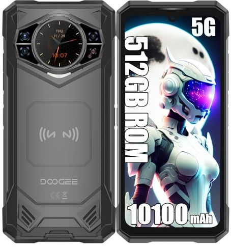 DOOGEE S200X Rugged Smartphone 5G, 32 GB + 512 GB/2 TB ROM, unzerstörbares Telefon, 10100 mAh/33 W stoßfestes Handy, 6,72 Zoll FHD+ 120 Hz, 100 MP + 20 MP Nachtsicht, IP68/5G Dual SIM/NFC