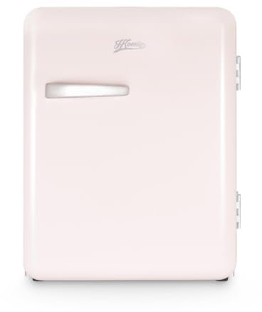 H.Koenig Mini Bar Vintage 31L TOAD6, Mini nevera compacta, alimentos, bebidas, cosméticos, diseño vintage, temperatura regulable 6°-15°C, 24 dB, color rosa