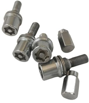 runhuabaihuo Boulon de vis de roue antivol chromé, écrou de blocage, adaptateur de clé for Peugeot 206 308 3008 207 CC SW 508 C3 Pluriel C5
