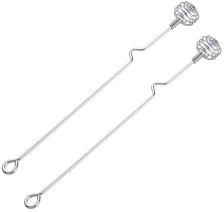 PRETYZOOM Cucharas para De Acero Inoxidable Batidor para Miel Batidor Francés Cucharas para Café con Leche Paquete De 2