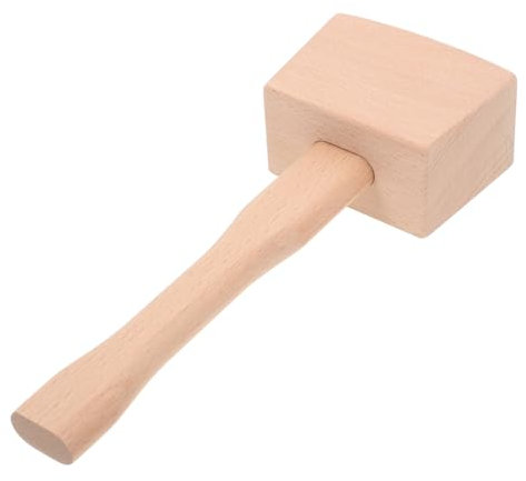 FONDOTIN Beech Wood Mallet Leathercraft Woodworking Hammer Portable Sturdy