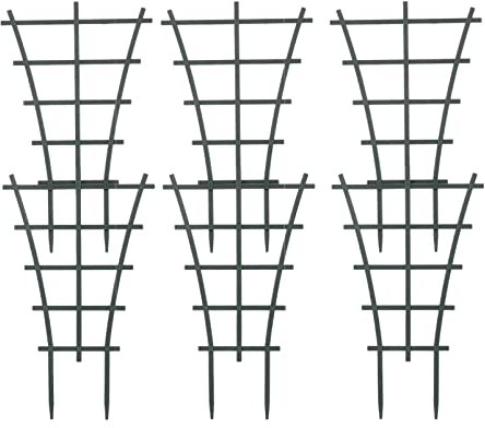 DOITOOL Lot de 12 Petits Treillis Empilables pour Plantes Grimpantes Support De Fleurs en Pot Superposé en Plastique (5 9 X 9 8 Pouces)
