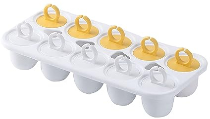 ASHLUYAK Moule à sucettes glacées antiadhésives à 10 cavités avec poignée en bâton réutilisable pour bébé