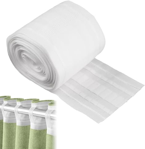 Universal Cinta Para Cortinas Blancas, 6 M X 8,5 Cm Cinta De Cortina Fruncida Para Planchar, Cintas Fruncidora Para Coser, De Poliéster, Cintas De Cortinas Para Coser Para Cortina Extraíble
