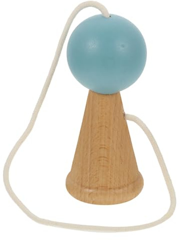 LRXIYODE Kendama Sviluppa la Coordinazione Mano-occhio Giocattolo Blu per Ragazzo Ragazza in Legno Superficie Liscia per Gioco Sicuro e Divertente in Casa e'aperto