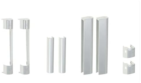 Set di 8 Coperture per Cerniere ROTO NX colore argento, Compatibile con Finestre e Porte Finestre in PVC