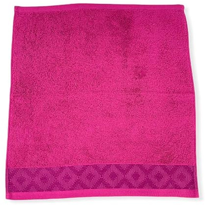Rufino Díaz Paño Cocina 100% Algodón Rizo 500 gr/m2 Laberinto (Fucsia - 50x50cm) - Súper Absorbente, Tacto Suave y Resistente