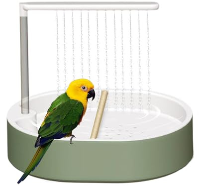 Generisch Wellensittich Badeeinrichtung - Badebecken Mit Automatischer Fließfunktion Und 26 Löchern,USB-Aufladbare Dusche Für,für, Nymphensittiche, Sittiche, Wellensittiche, Unzertrennliche und