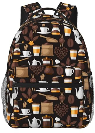 fifbird Sac à dos unisexe pour ordinateur portable, bouilloire, tasse à thé pour voyage, week-end, travail, sac à dos décontracté