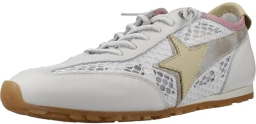 CETTI - Zapatos,Sneakers de Piel y Rejilla,cordón elástico,Plataforma,Plantilla Extraible,Suela de Goma para: Mujer