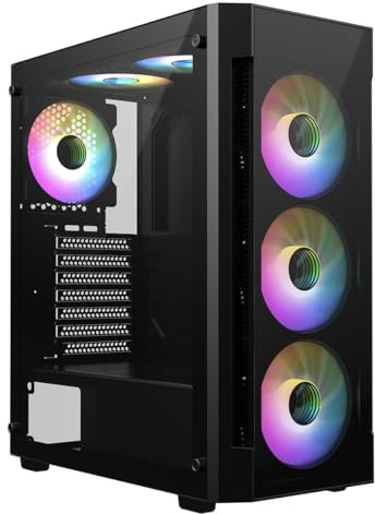 Maven Zenith Gaming PC Tower – AMD Ryzen 5 5500, NVIDIA RTX 3050 6GB, 16GB RAM, 1TB NVMe SSD + 1 TB HDD, WiFi, Windows 11 Pro, 6 RGB Fans – 1080p Gaming Desktop PC, 12 Months Warranty