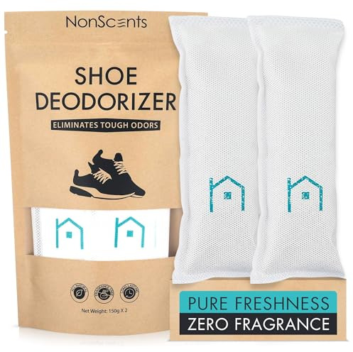 NonScents Schuh-Deodorant-Pods (2er-Pack) – Geruchsbeseitiger, Lufterfrischer für Turnschuhe, Sporttaschen und Schließfächer