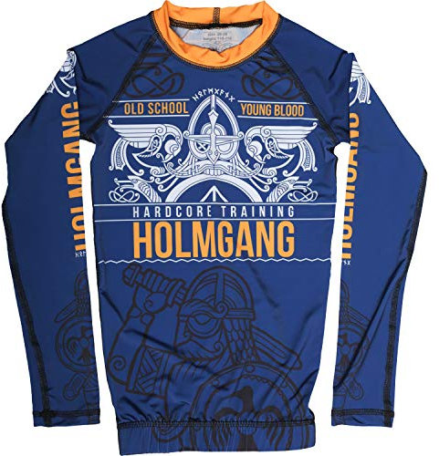 Hardcore Training Kids Rash Guard Holmgang Unisex Chemise de Compression Enfant Couche de Base No Gi Fitness Entraînement BJJ Gym Workout Boxe