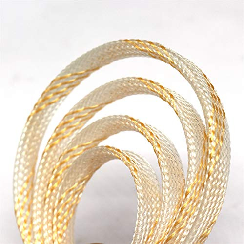 Flexibler Kabelschlauch aus PET, 9 m, 6,35 mm (1/6 Zoll), transparentes Gold, 9 m