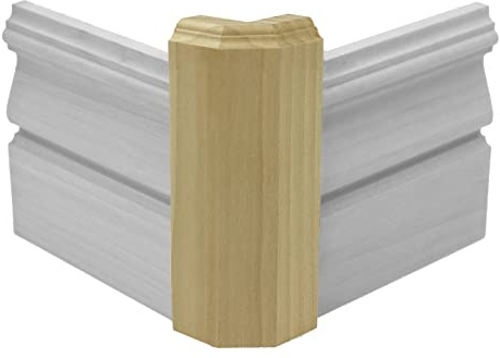 1 3/4 x 1 3/4 x 6 Poplar (Paint Grade) Square Outside Corner Base Block, Trim Molding (6)