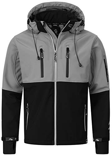 Rock Creek Softshelljacke Herren Outdoor H-222 | Wasserabweisende Übergangsbekleidung, funktionale Wanderjacke für Männer, Camping, Freizeit und wechselhaftes Wetter
