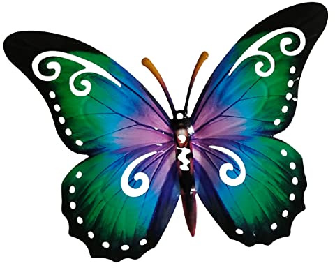 CIM Metall Wand-Deko - Schmetterling GRADIANT - 35cm - tierische 3D Wandbilder - Wandschmuck inkl. praktischer Wandbefestigung – Lebhafte Wandskulptur - Geschenkidee