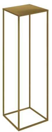 Blumenständer Ständer Aus Metall Modernes Loft Industriell Plant Stand für Blumentopf (24 x 24 x 100H cm, Golden)