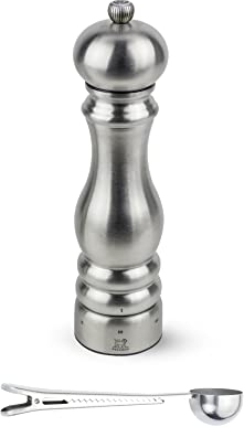 Peugeot Paris Chef u'Select - Macina sale in acciaio inox, con clip per sacchetto, in acciaio inox, 20,5 cm