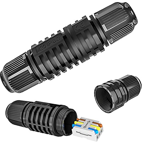 Abzweigdose Kabelverbinder Wasserdicht 3 polig Verbindungsdose Verbindungsmuffe Erdkabel für Ø0,6-2mm 32A Kabeldurchmesser Ø4mm-9mm 2Wege Schnelle Installation ohne Werkzeug(2 Pack)